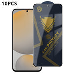 For Samsung Galaxy S24 FE 10Pcs Privacy Screen Protector 28° Anti-Spy Anti-Static High Aluminium-silicon Glass Film
