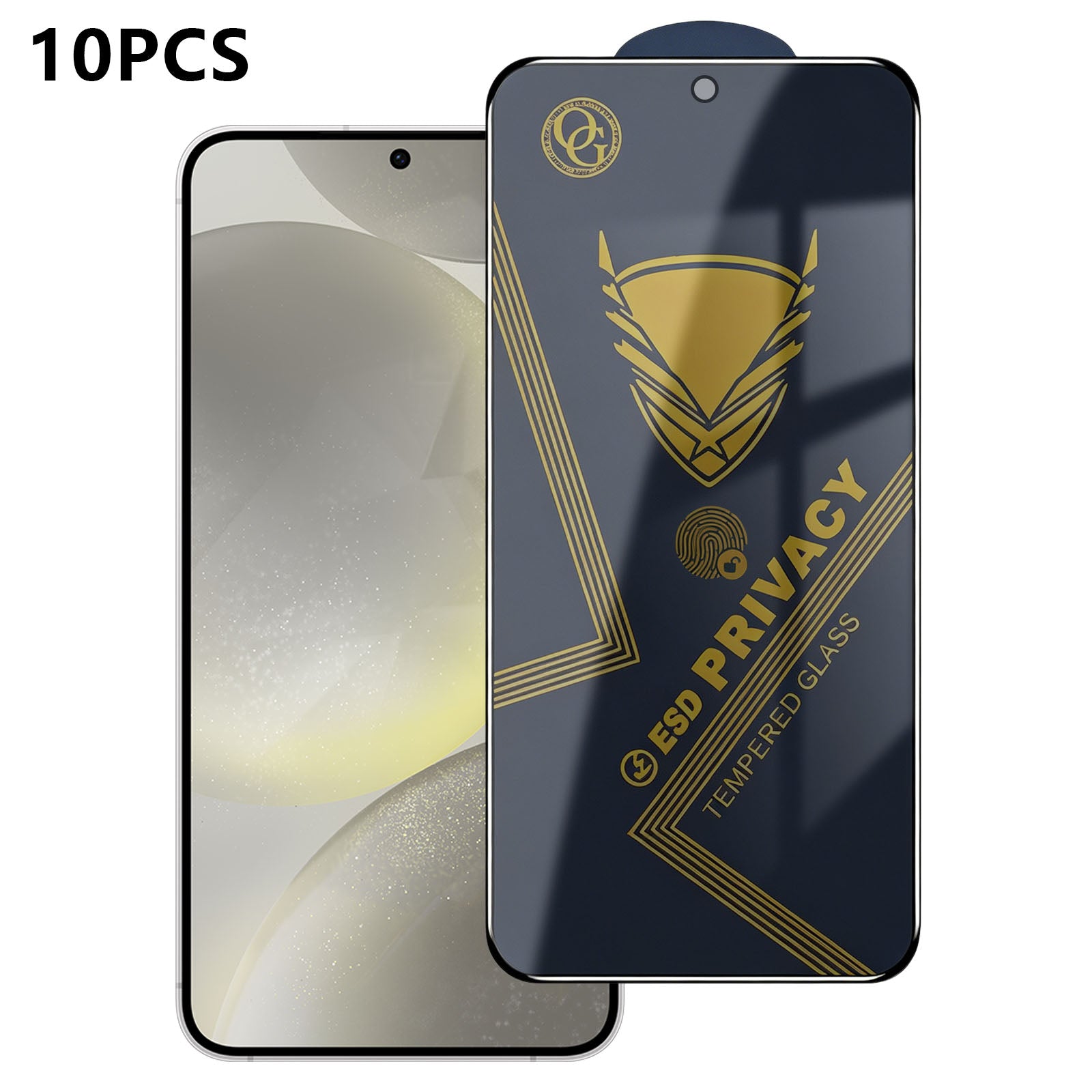 For Samsung Galaxy S24+ 10Pcs Privacy Screen Protector 28° Anti-Spy Anti-Static High Aluminium-silicon Glass Film