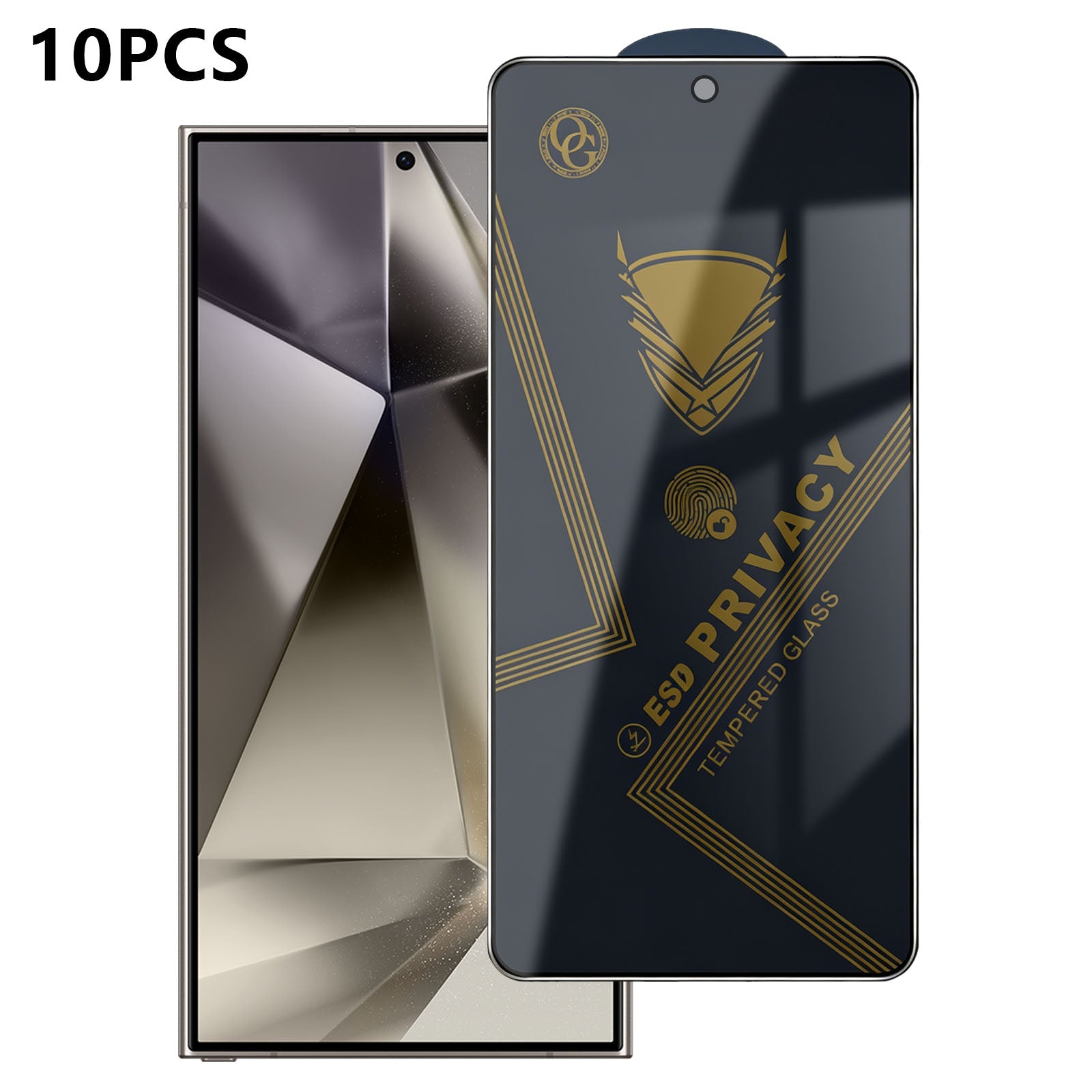For Samsung Galaxy S24 Ultra 10Pcs Privacy Screen Protector 28° Anti-Spy Anti-Static High Aluminium-silicon Glass Film