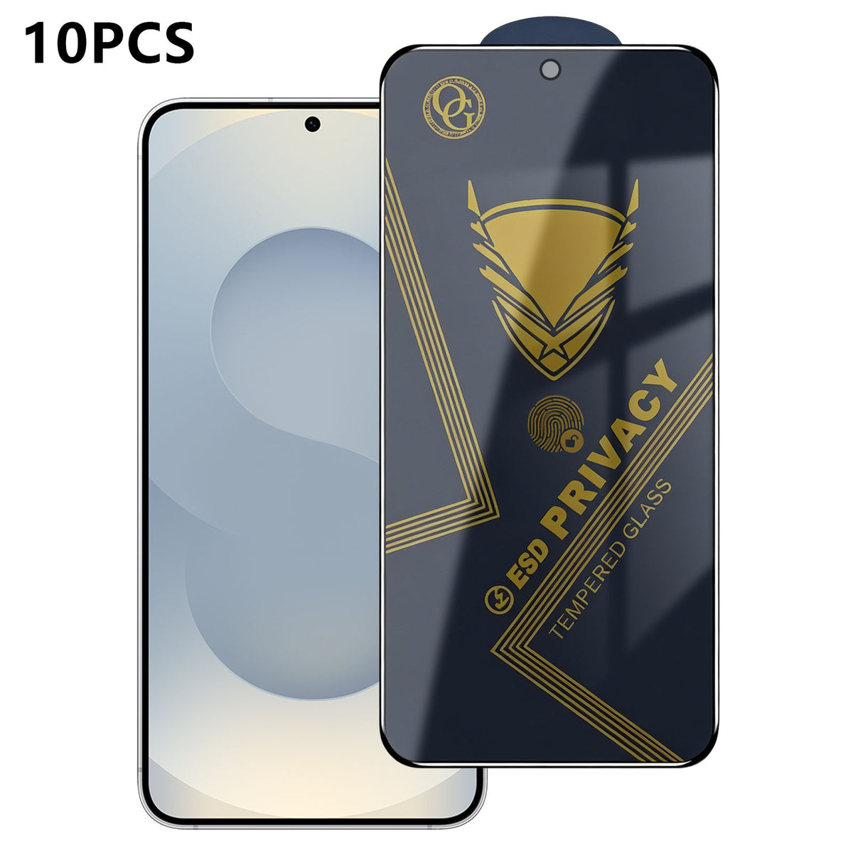 Til Samsung Galaxy S25+ 10 stk. skærmbeskytter med privatlivsfunktion 28° Anti-Spion Antistatisk Højt aluminium-silicium glasfilm