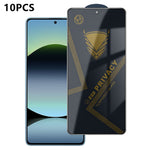 For Xiaomi Redmi Note 14 5G 10Pcs Privacy Screen Protector 28° Anti-Spy Anti-Static High Aluminium-silicon Glass Film