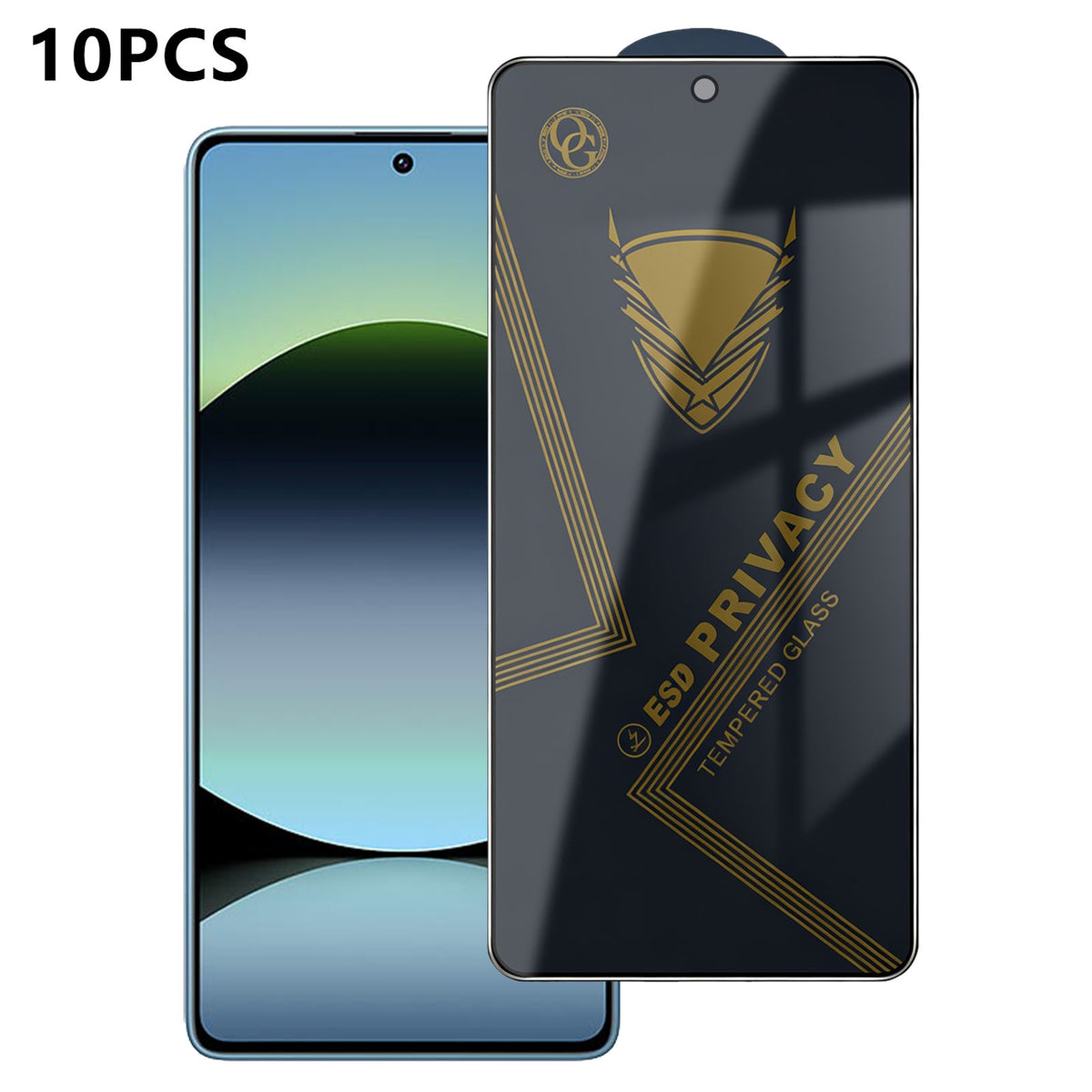 For Xiaomi Redmi Note 14 5G 10Pcs Privacy Screen Protector 28° Anti-Spy Anti-Static High Aluminium-silicon Glass Film