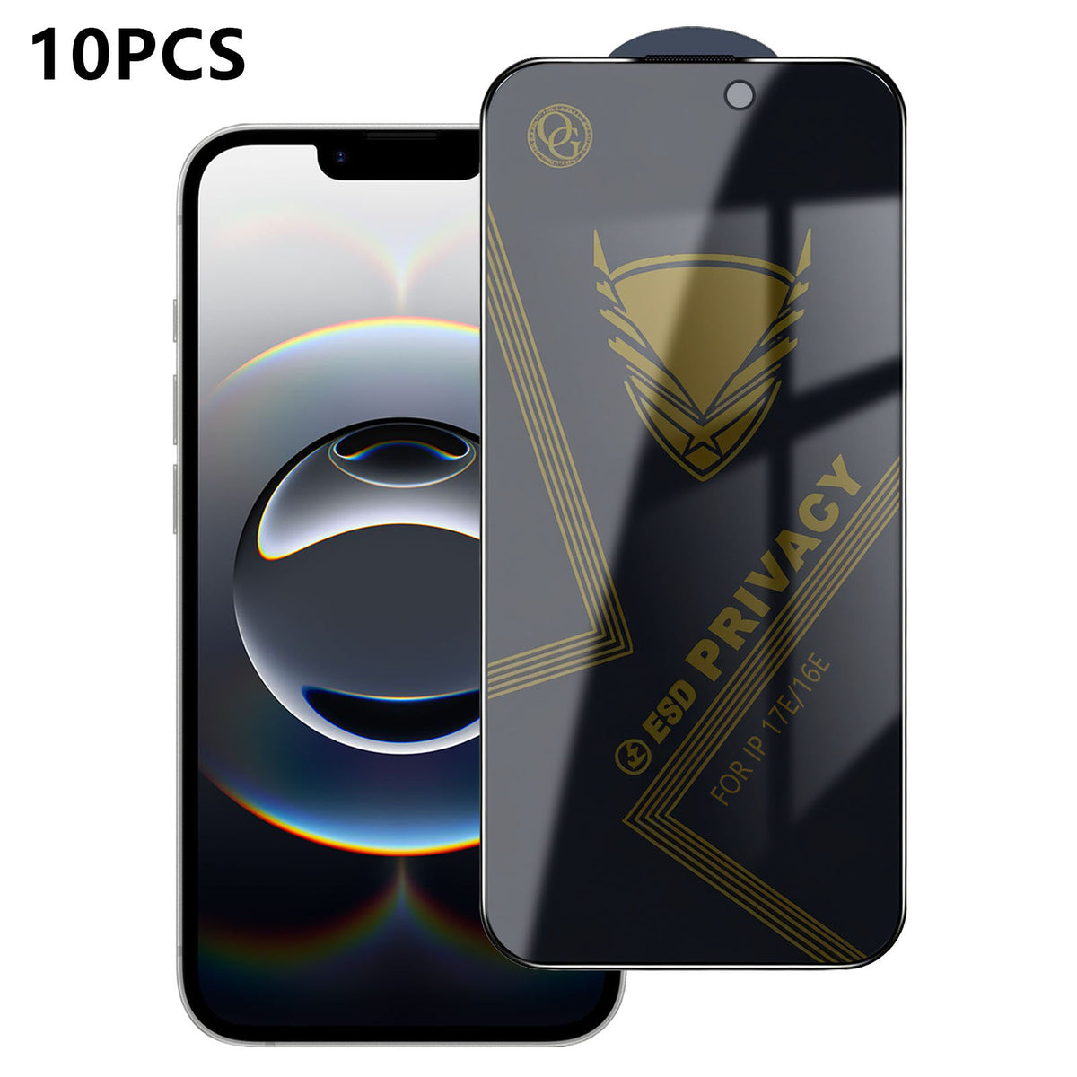Til iPhone 16e / iPhone 17e 10 stk. fortrolighedsskærmbeskytter 28° anti-spion antistatisk højaluminium-siliconglasfilm