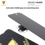 Til iPhone 16e / iPhone 17e 10 stk. fortrolighedsskærmbeskytter 28° anti-spion antistatisk højaluminium-siliconglasfilm
