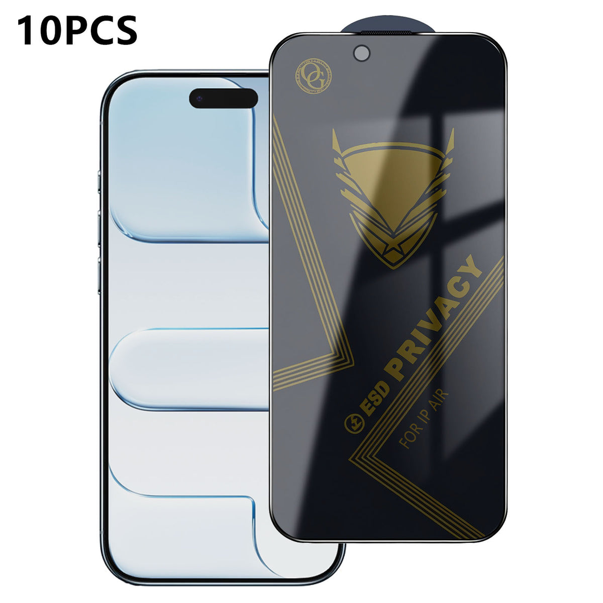 For iPhone Air 10Pcs Privacy Screen Protector 28° Anti-Spy Anti-Static High Aluminum-Silicon Glass Film
