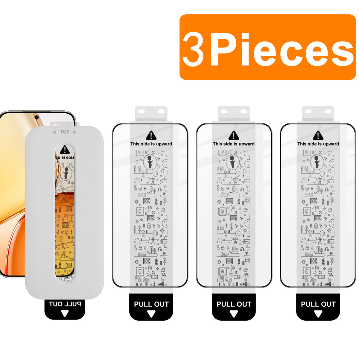 IMAK for Honor X80 Pro Max 5G 3Pcs Tempered Glass Full Screen Protector Full Glue Film with Dust-free Installation Tool (Fingerprint Unlock)