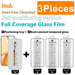 IMAK for Honor X80 Pro Max 5G 3Pcs Tempered Glass Full Screen Protector Full Glue Film with Dust-free Installation Tool (Fingerprint Unlock)