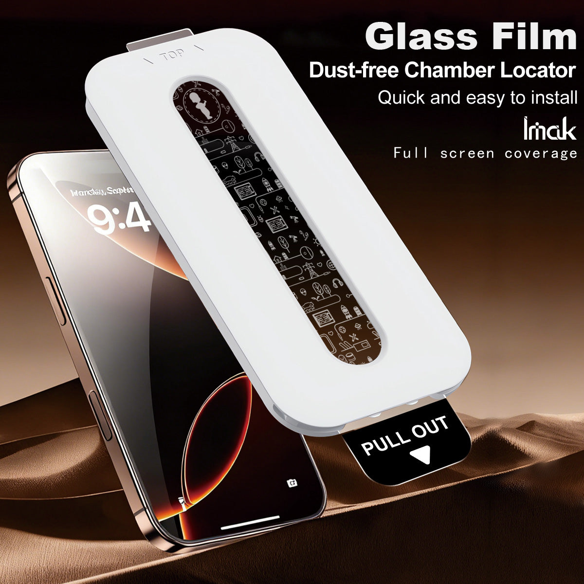 IMAK for Honor X80 Pro Max 5G 3Pcs Tempered Glass Full Screen Protector Full Glue Film with Dust-free Installation Tool (Fingerprint Unlock)