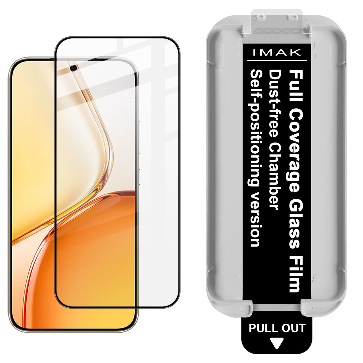 IMAK for Honor X80 Pro Max 5G Tempered Glass Full Screen Protector Full Glue Film with Dust-free Installation Tool (Fingerprint Unlock)
