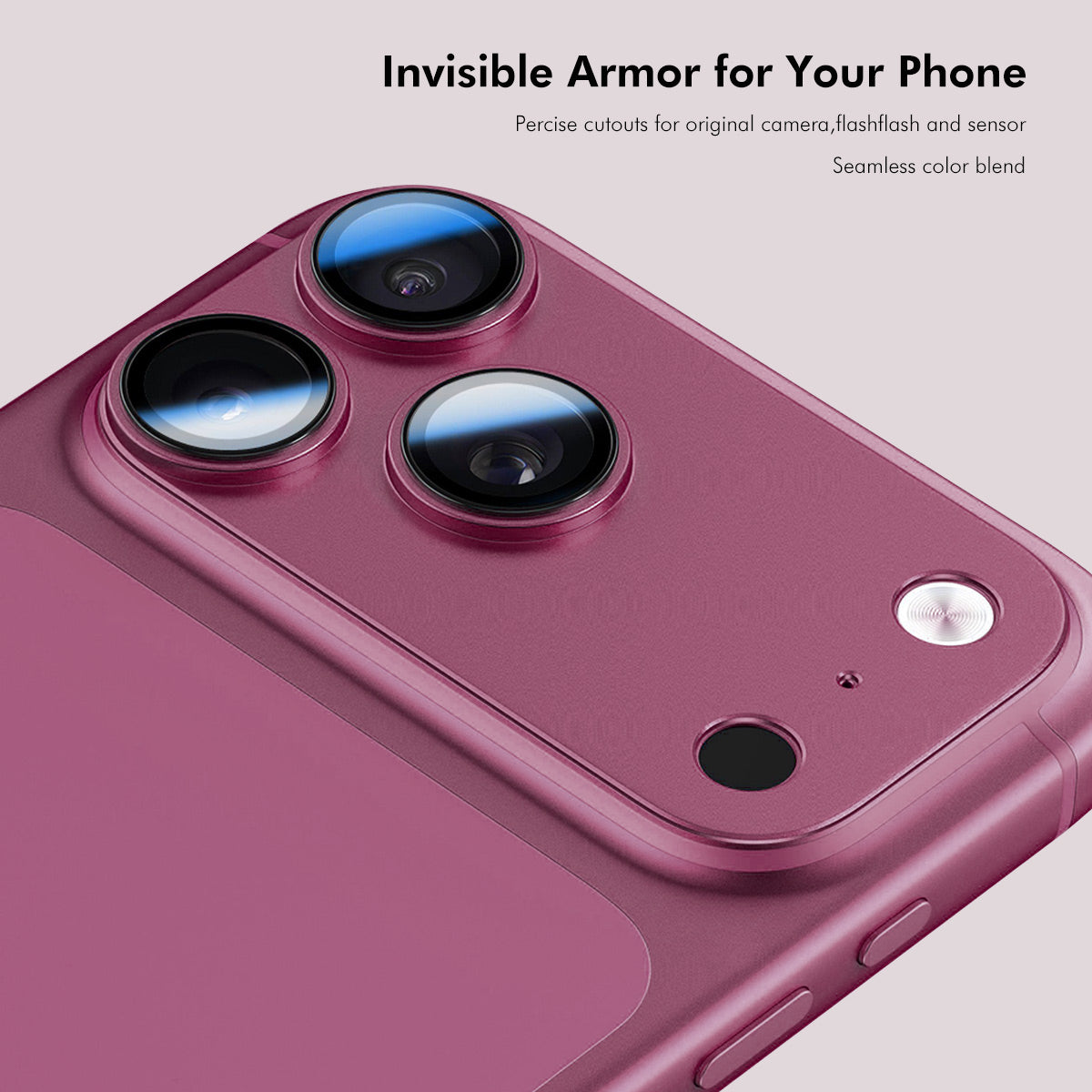 HAT PRINCE for iPhone 18 Pro ENKAY  Camera Lens Protector Matte AR Metal + Tempered Glass Lens Film