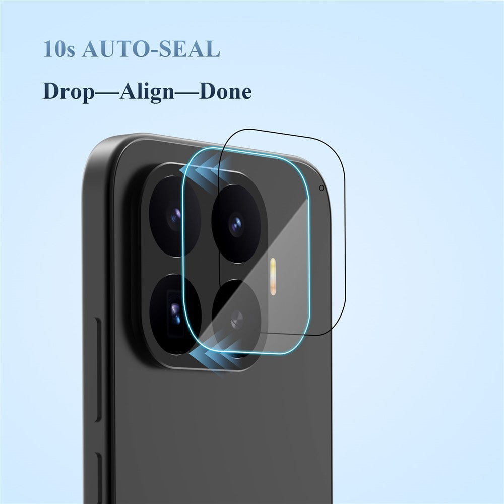 LEREACH 2 stk. til Xiaomi 17T Pro kameralinsebeskyttelse, fulddækkende kameralinsefilm i aluminium-siliciumglas med automatisk justerende monteringsramme