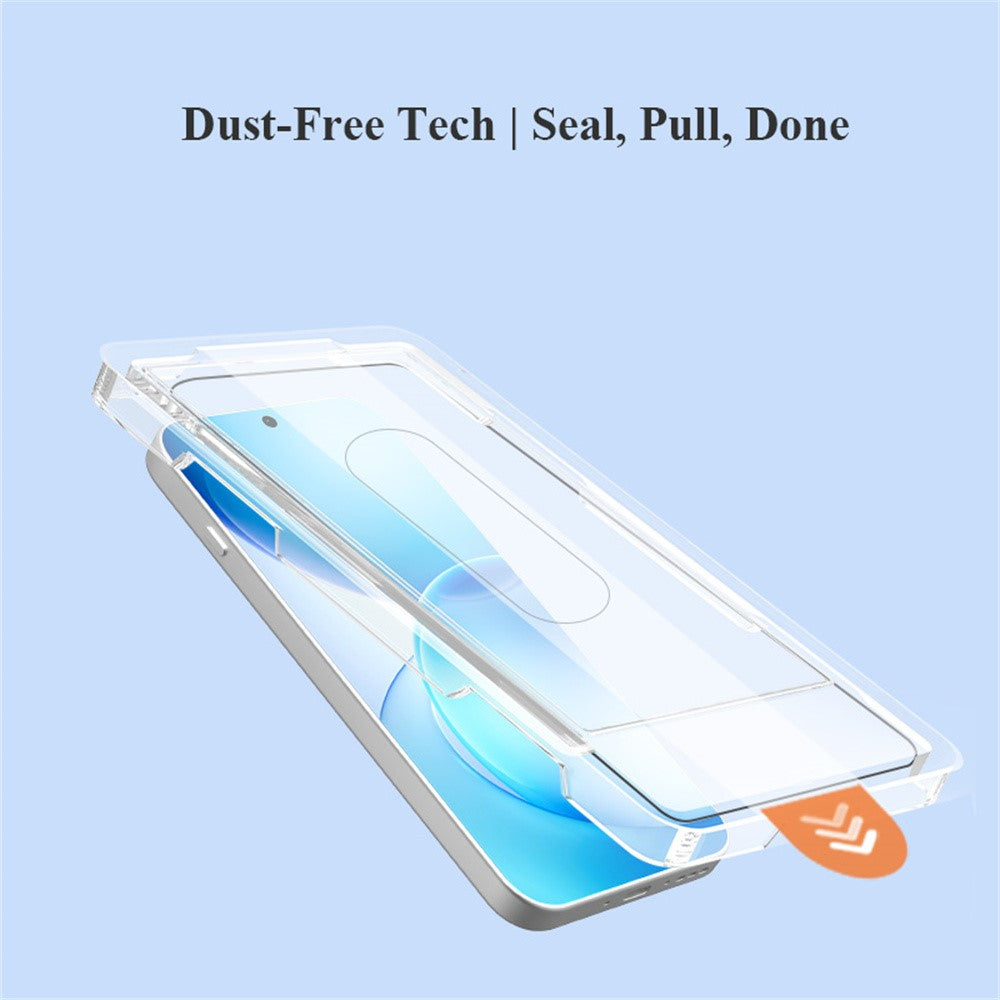 LEREACH 2 st. för Oppo Reno16 F 5G / Reno16 FS 5G / Reno15 F 5G / Reno15 5G (Global) / Reno15 FS 5G härdat glas helskärmsskydd anti-fingeravtrycksfilm med dammfritt installationsverktyg