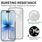 Til iPhone 15 AGC Glas Skærmbeskytter Silketryk Mat Fuld Lim Fuld Dækning Film