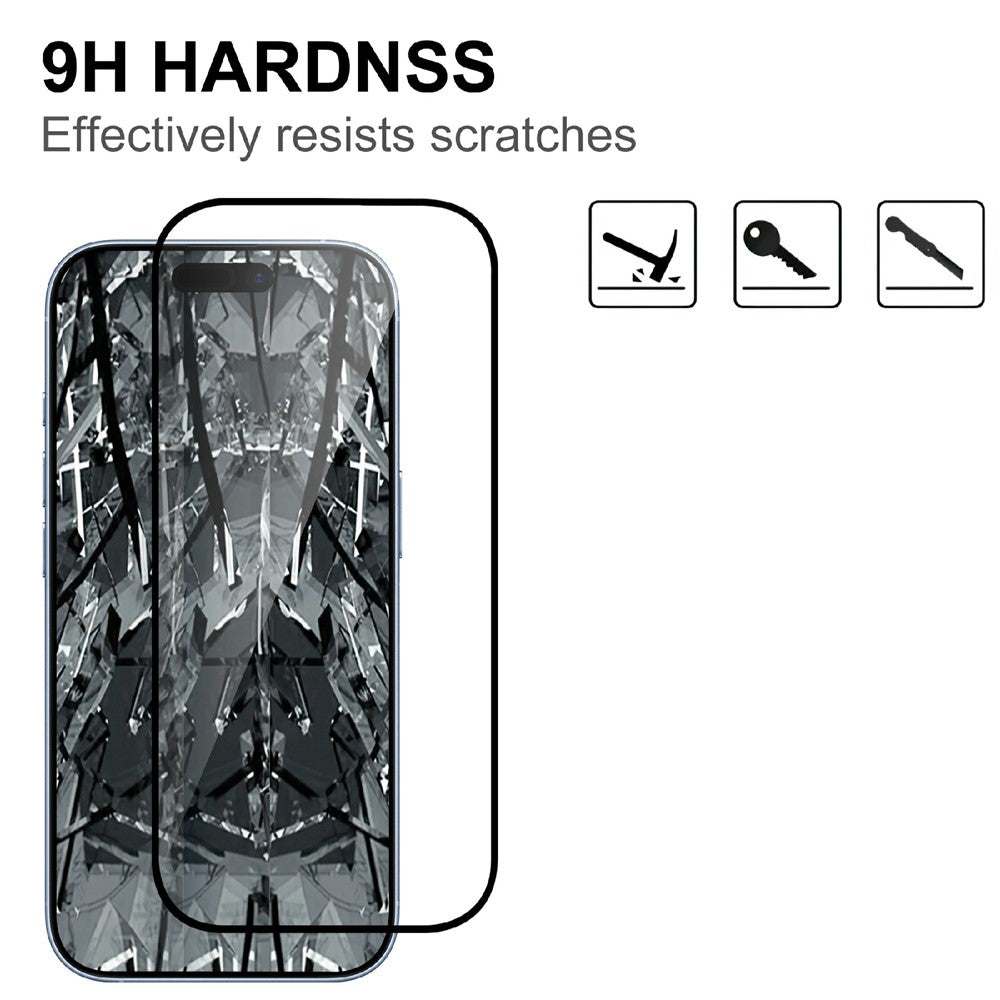 For iPhone 18 Pro Max AGC Tempered Glass with Black Edge Full Glue Full Coverage Screen Protector