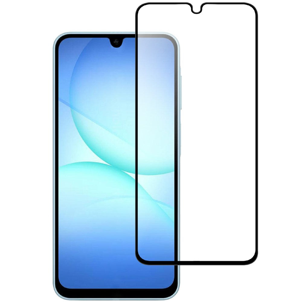Til Samsung Galaxy A08 5G AGC Hærdet Glas med Sort Kant Fuld Lim Fuld Dækning Skærmbeskytter