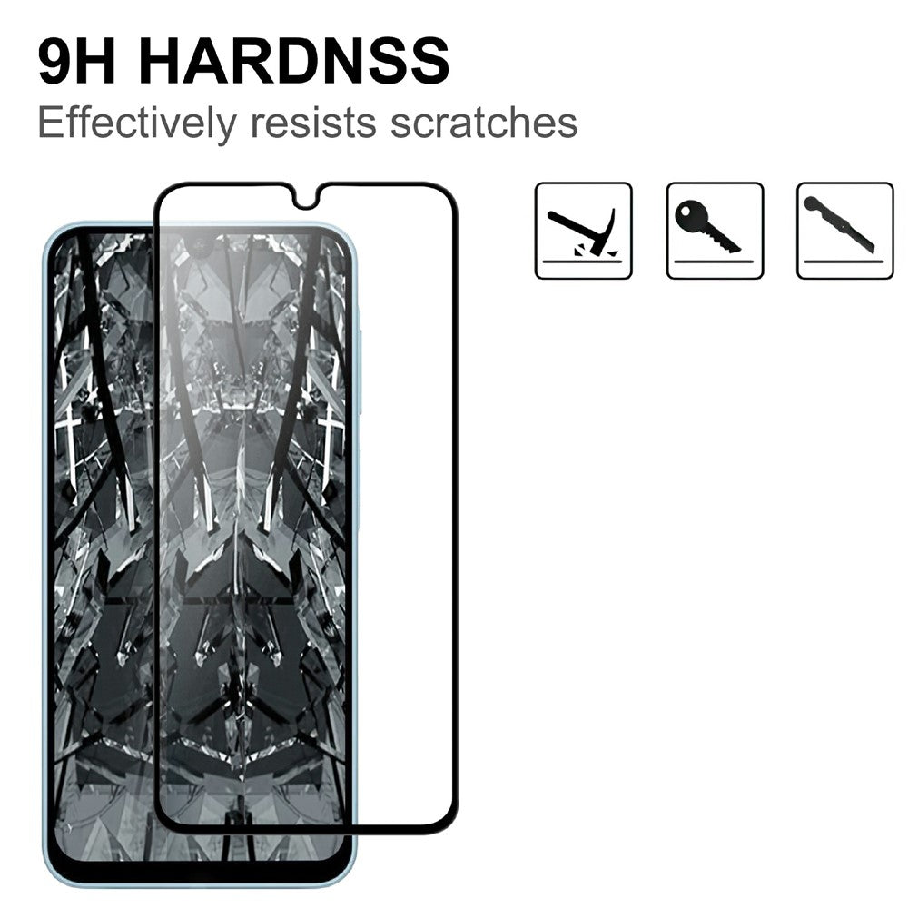 For Samsung Galaxy A18 5G AGC Tempered Glass with Black Edge Full Glue Full Coverage Screen Protector