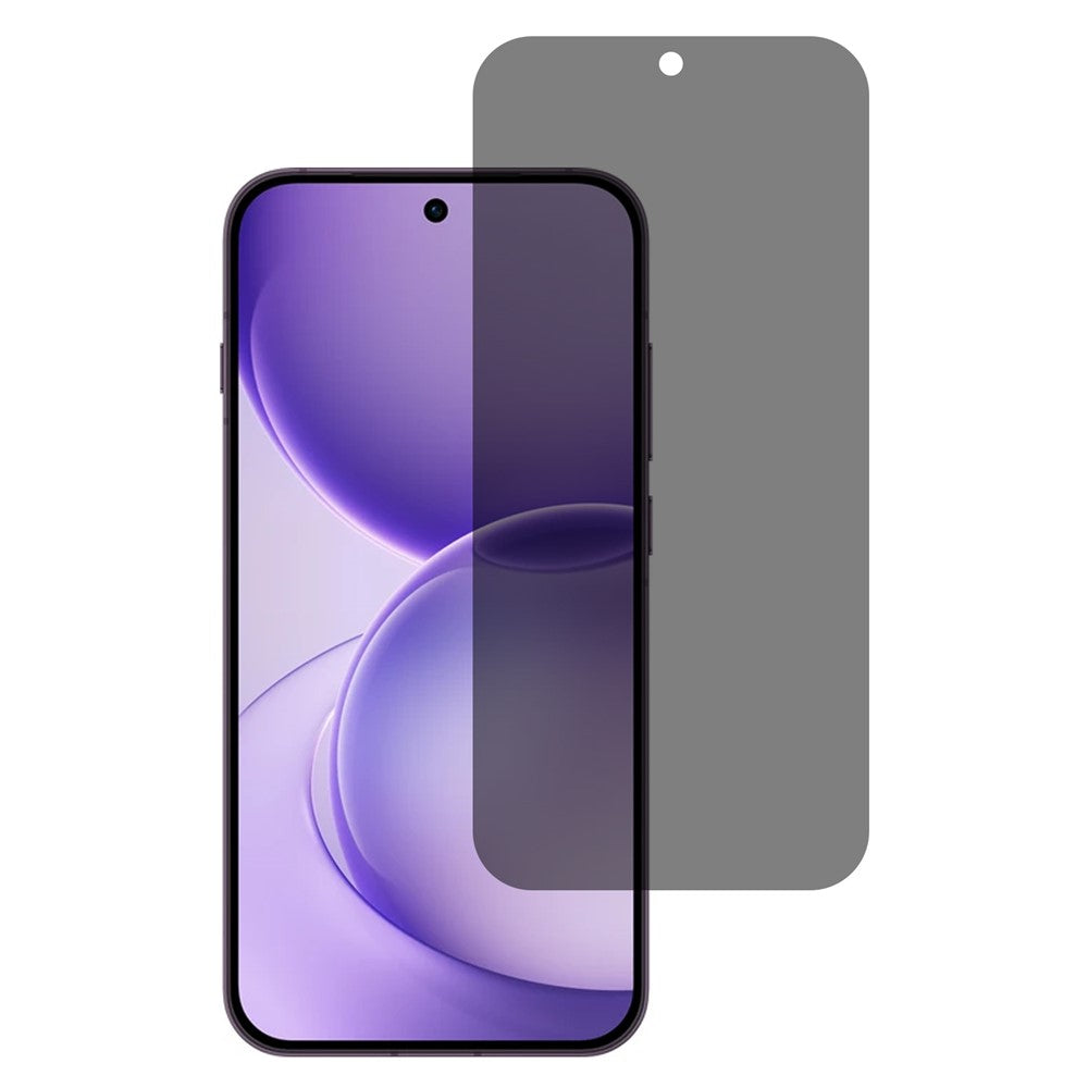 Oppo Reno16 FS 5G / Reno16 F 5G 2.5D Arc Edge anti-spion-skærmbeskyttelse med fuld dækning, fuldklæbende film af aluminium-silikatglas