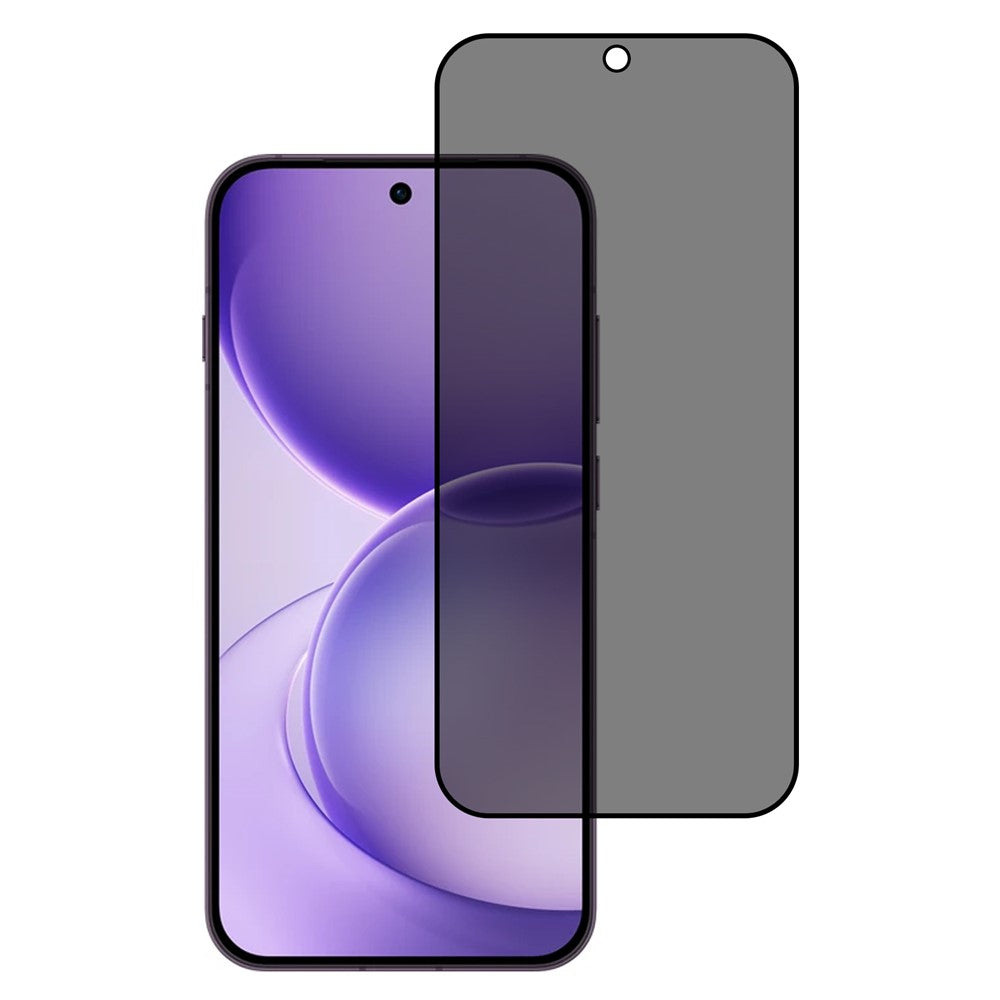 Oppo Reno16 F 5G / Reno16 FS 5G anti-spion-skærmbeskyttelse med silketryk, film af aluminium-silikatglas