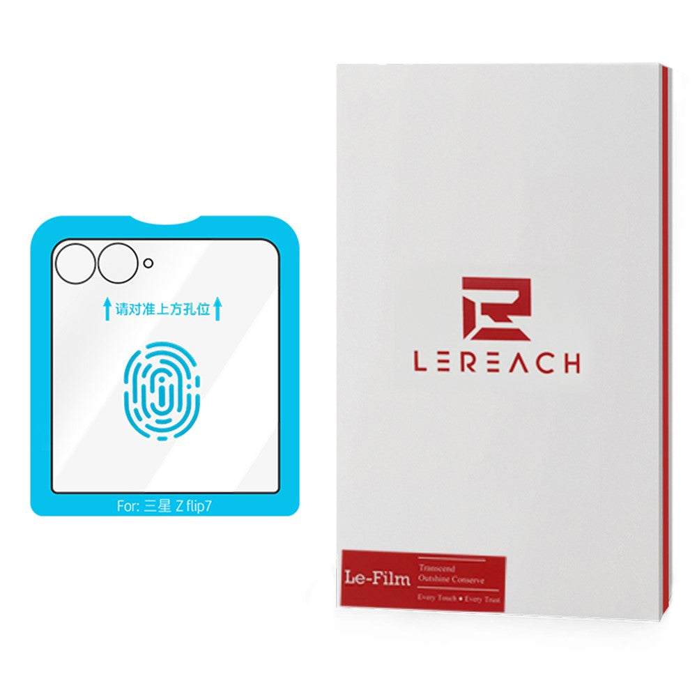 LEREACH For Samsung Galaxy Z Flip8 / Z Flip7 5 Tempered Glass Full Screen Protector Anti-Fingerprint Film with Dust-Free Installation Tool
