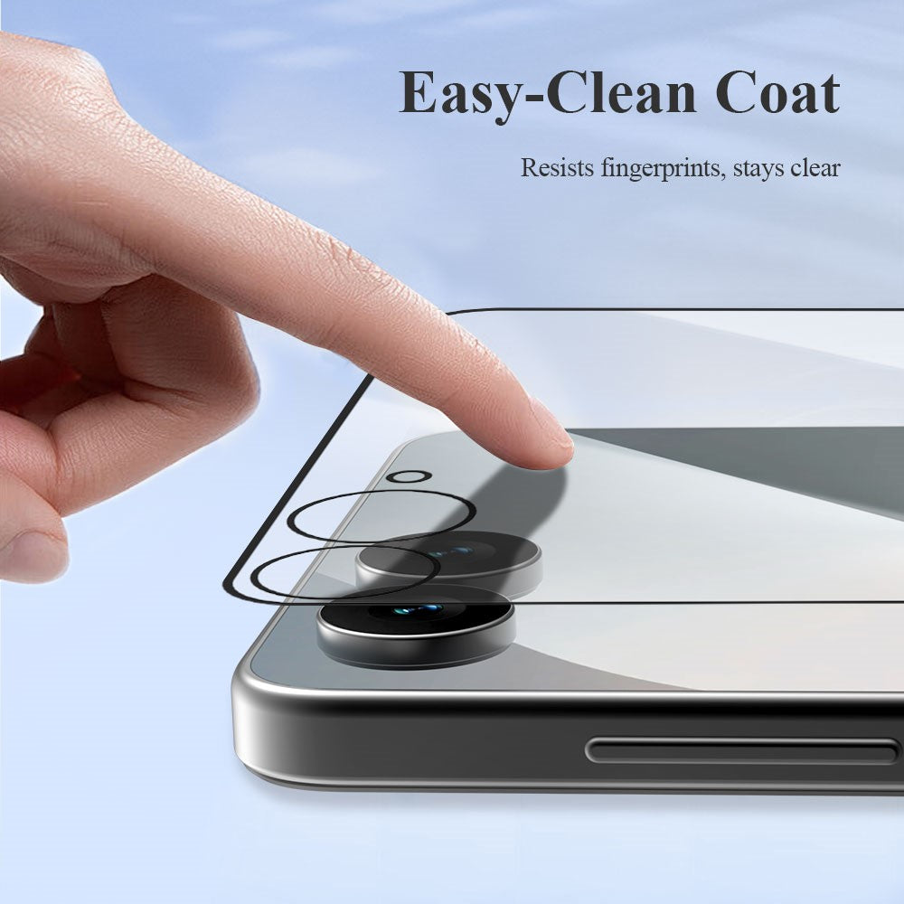 LEREACH For Samsung Galaxy Z Flip8 / Z Flip7 5 Tempered Glass Full Screen Protector Anti-Fingerprint Film with Dust-Free Installation Tool