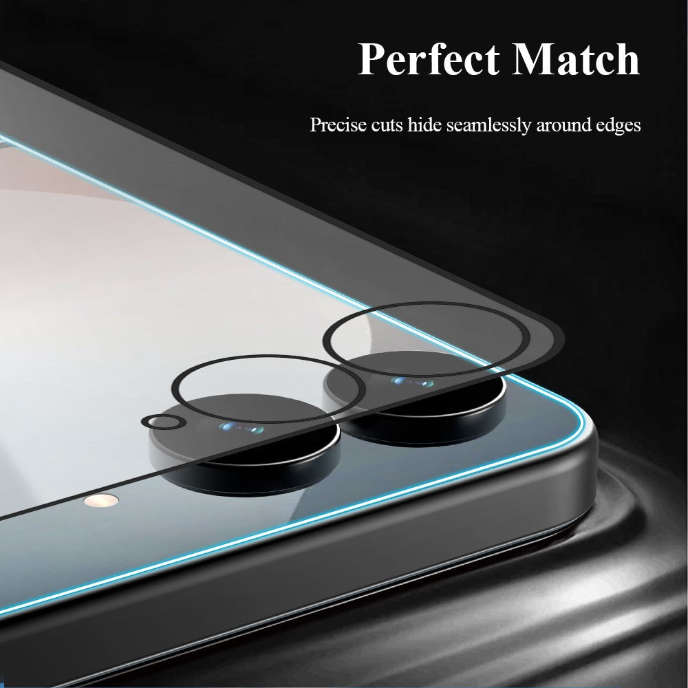 LEREACH For Samsung Galaxy Z Flip8 / Z Flip7 5 Tempered Glass Full Screen Protector Anti-Fingerprint Film with Dust-Free Installation Tool