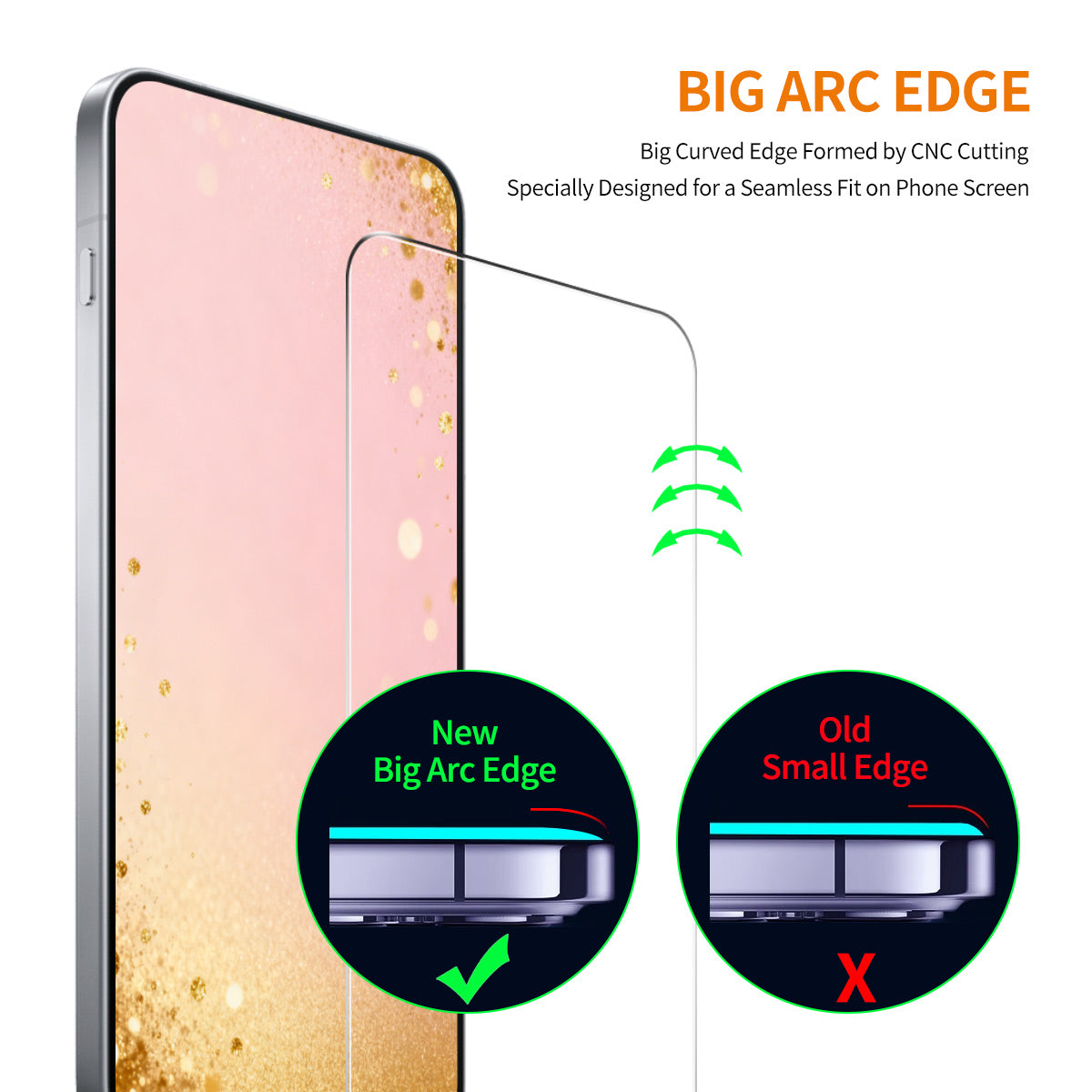 HAT PRINCE for Oppo Reno16 F 5G ENKAY  2Pcs Screen Protector 9H Clear Full Glue High Aluminum-Silicon Glass Film (NOT Complete Covering)