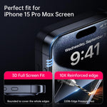 For iPhone 18 HD Full Screen Protector Silk Printing Black Edge High Aluminium-silicon Glass Film