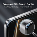 For iPhone Fold HD Full Screen Protector Silk Printing Black Edge High Aluminium-silicon Glass Film