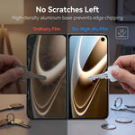 For iPhone Fold HD Full Screen Protector Silk Printing Black Edge High Aluminium-silicon Glass Film