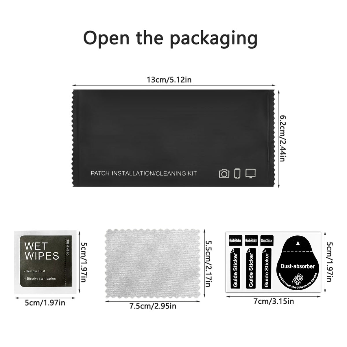 For iPhone Fold HD Full Screen Protector Silk Printing Black Edge High Aluminium-silicon Glass Film