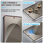Til Samsung Galaxy A08 4G / Galaxy A08 5G HD Skærmbeskytter Fuld Skærm Silketryk Sort Kant Højt Aluminium-silicium Glas Film