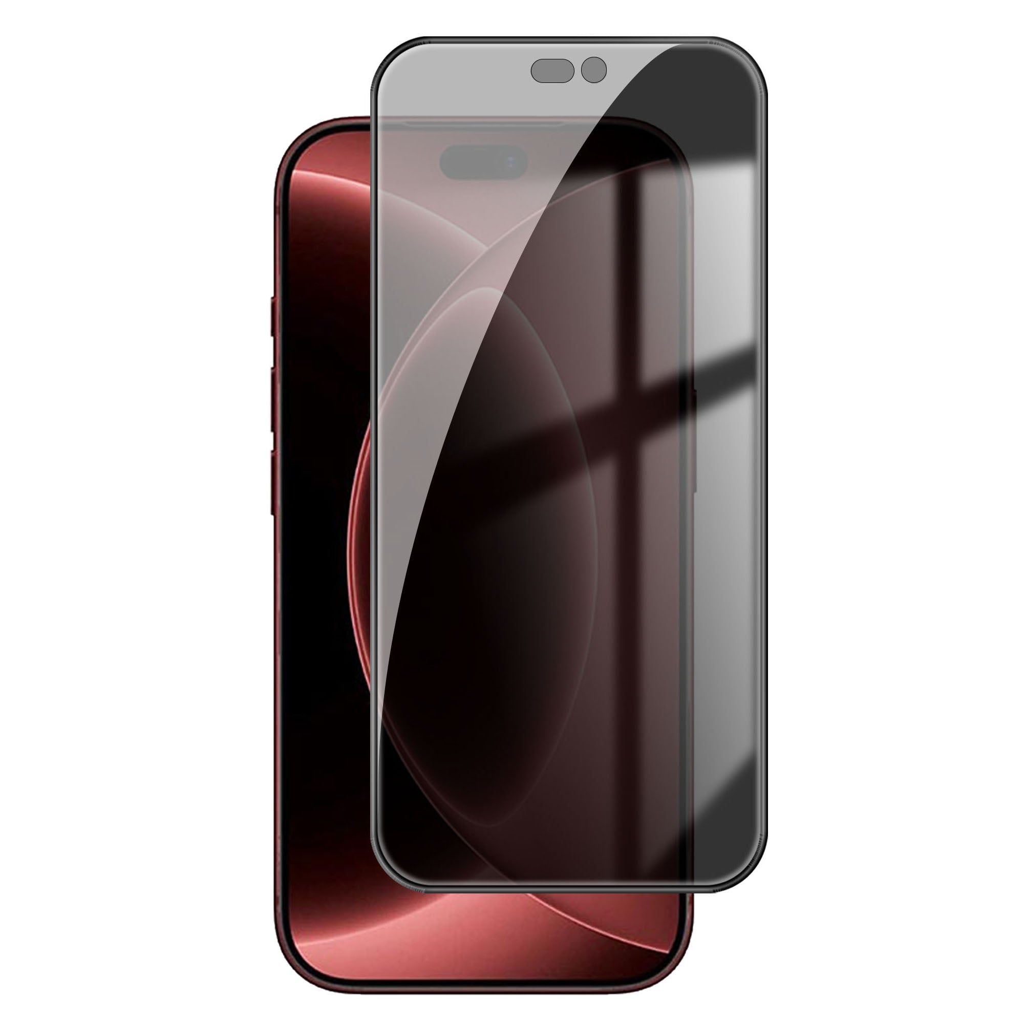 iPhone 18 Pro Max Anti-spionage Sekretess Helskärmsskydd Svart Kant Hög Aluminium-Silikon Glasfilm
