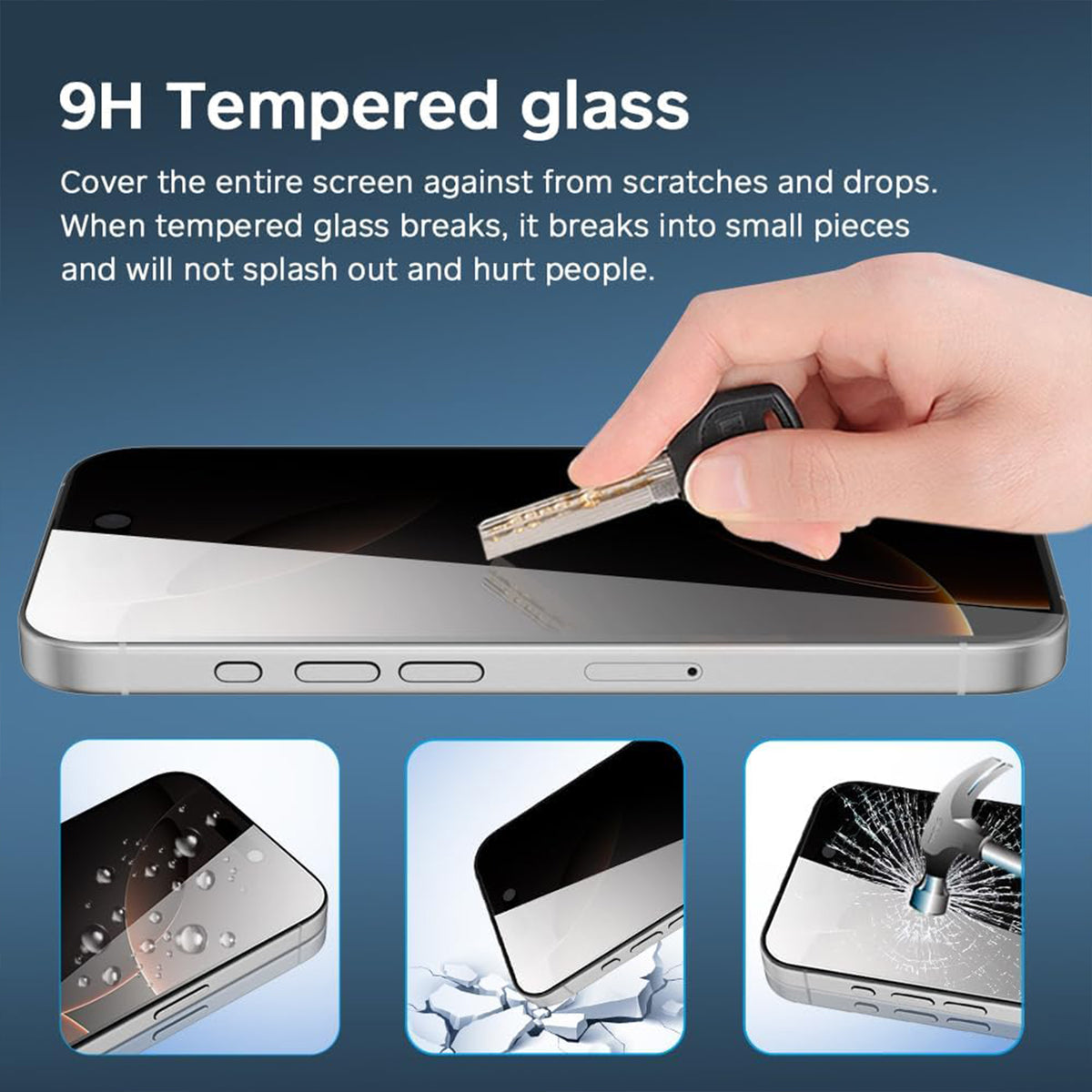 For iPhone 18 Pro Max Anti Spy Privacy Full Screen Protector Black Edge High Aluminium-silicon Glass Film