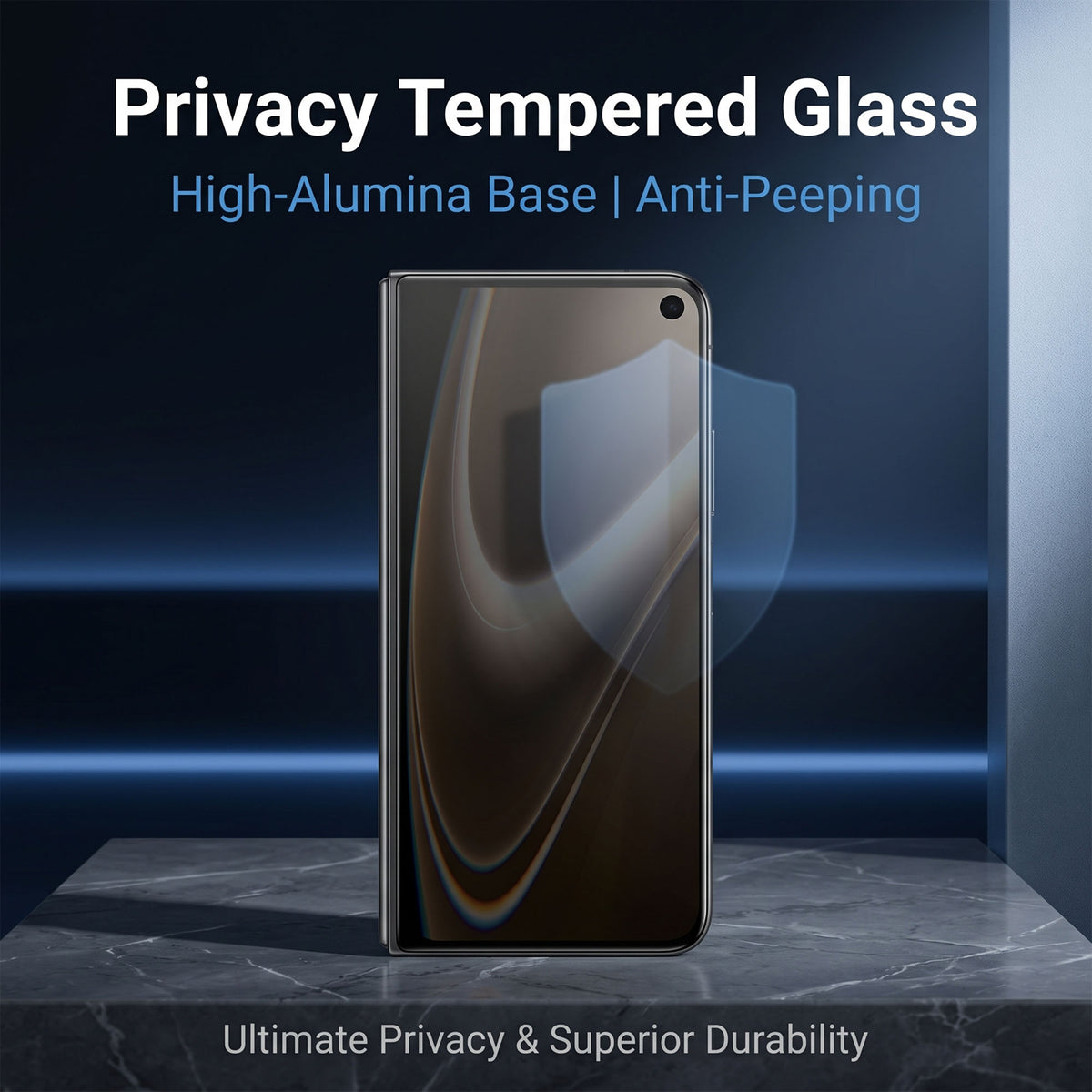 Til iPhone Fold Anti-spion Privatliv Fuld Skærmbeskytter Sort Kant Høj Aluminium-silicium Glasfilm
