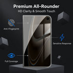 Til iPhone Fold Anti-spion Privatliv Fuld Skærmbeskytter Sort Kant Høj Aluminium-silicium Glasfilm