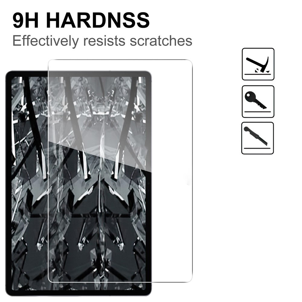 For Samsung Galaxy Tab S12+ Tempered Glass Screen Protector 2.5D Straight Edge Full Screen Film, Full Glue