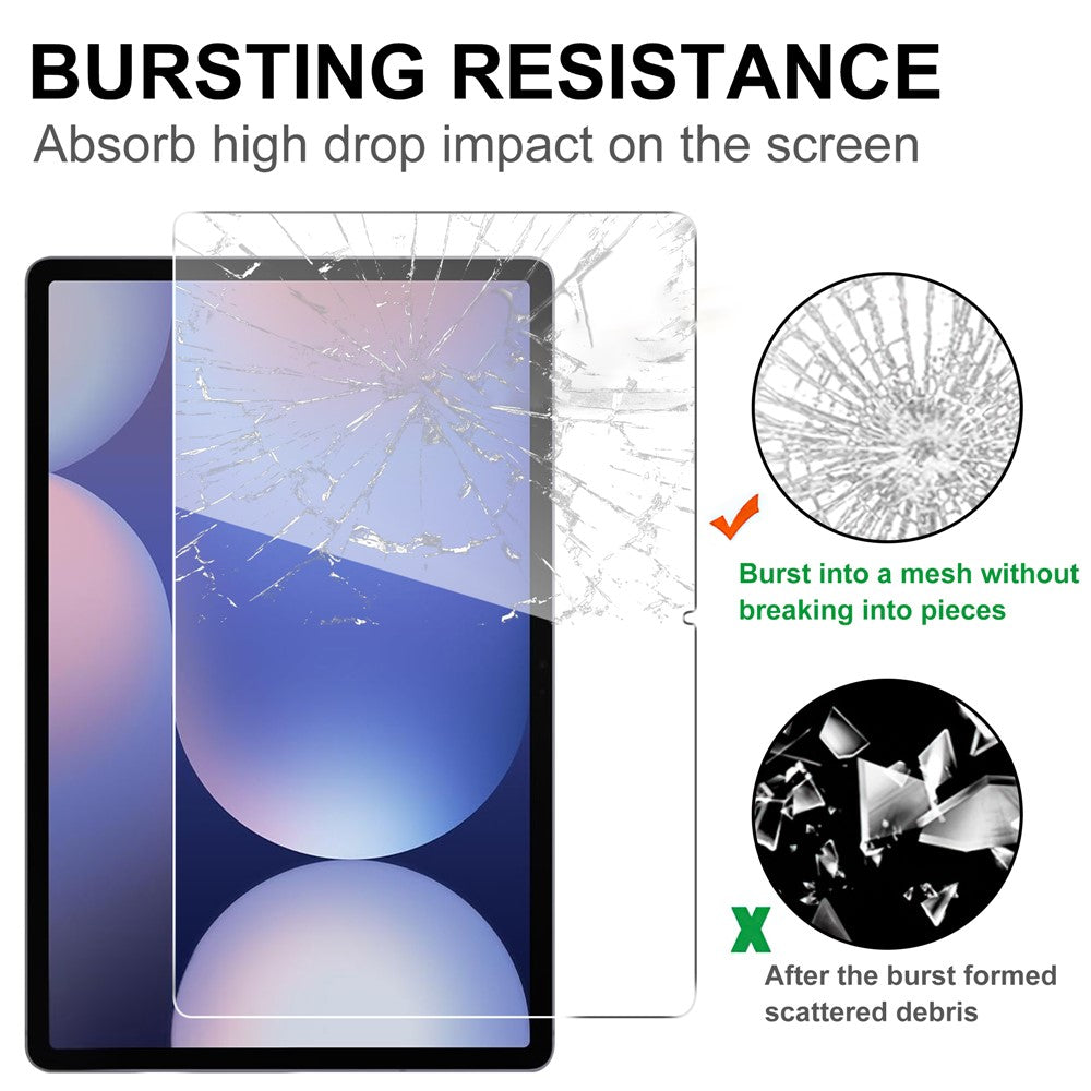 For Samsung Galaxy Tab S12+ Tempered Glass Screen Protector 2.5D Straight Edge Full Screen Film, Full Glue