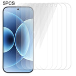 5Pcs For Xiaomi Redmi 17 5G  /  Redmi 17 4G Front Screen Protector 0.3mm 2.5D Tempered Glass Film, Not Full Covering