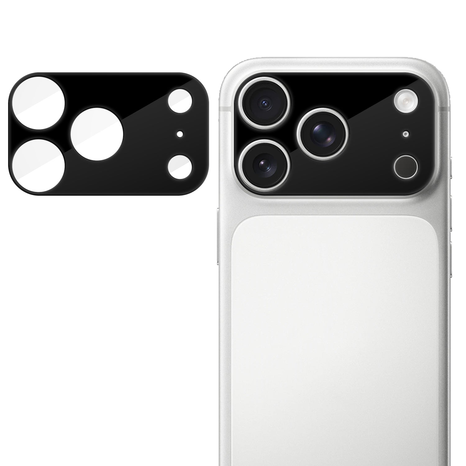 For iPhone 18 Pro Full Cover Camera Lens Protector Silk Print HD Anti-Fingerprint AR Tempered Glass Lens Film