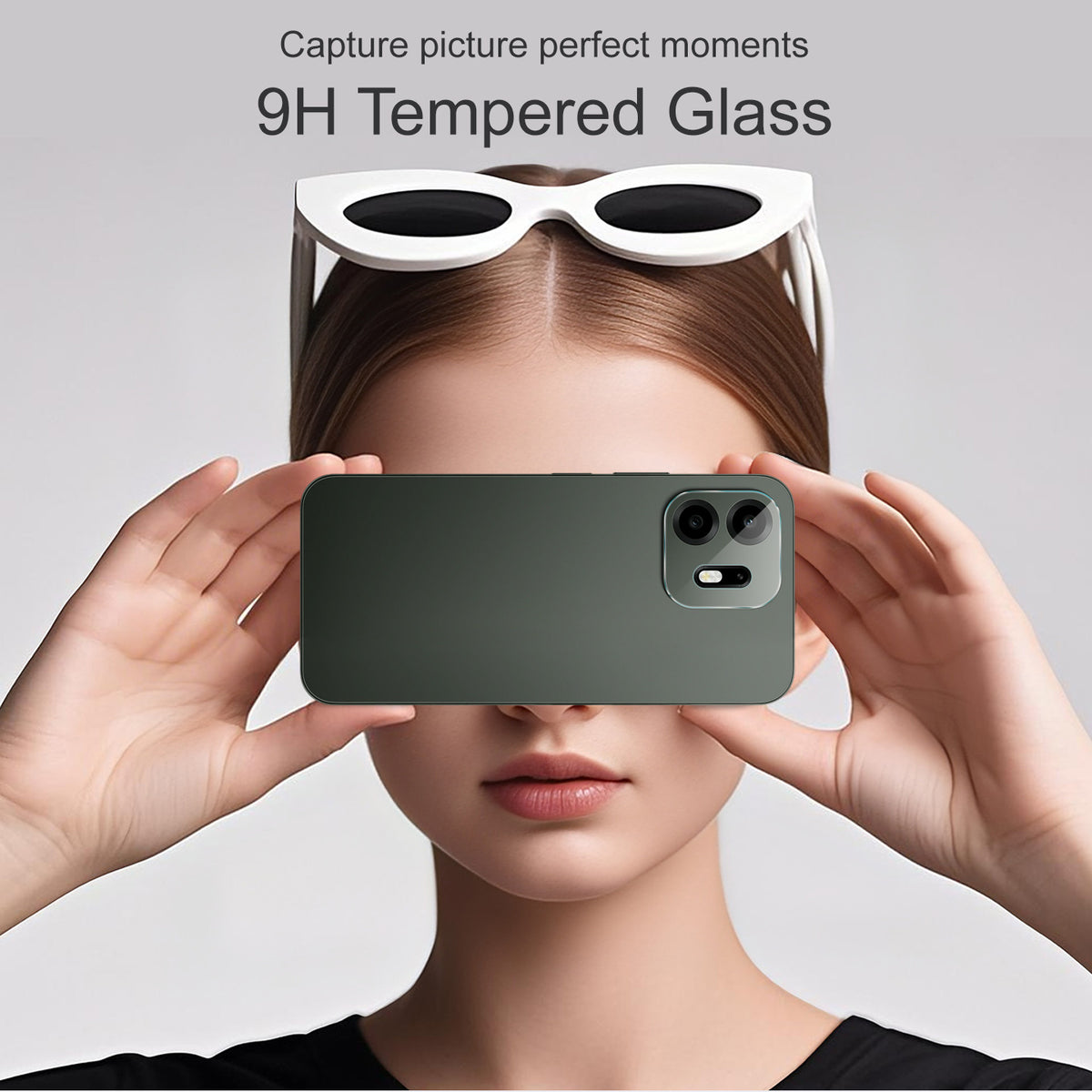 IMAK til OnePlus N6 4G Kameralinsebeskytter Slank hærdet glas Fuld dækning Linsefilm
