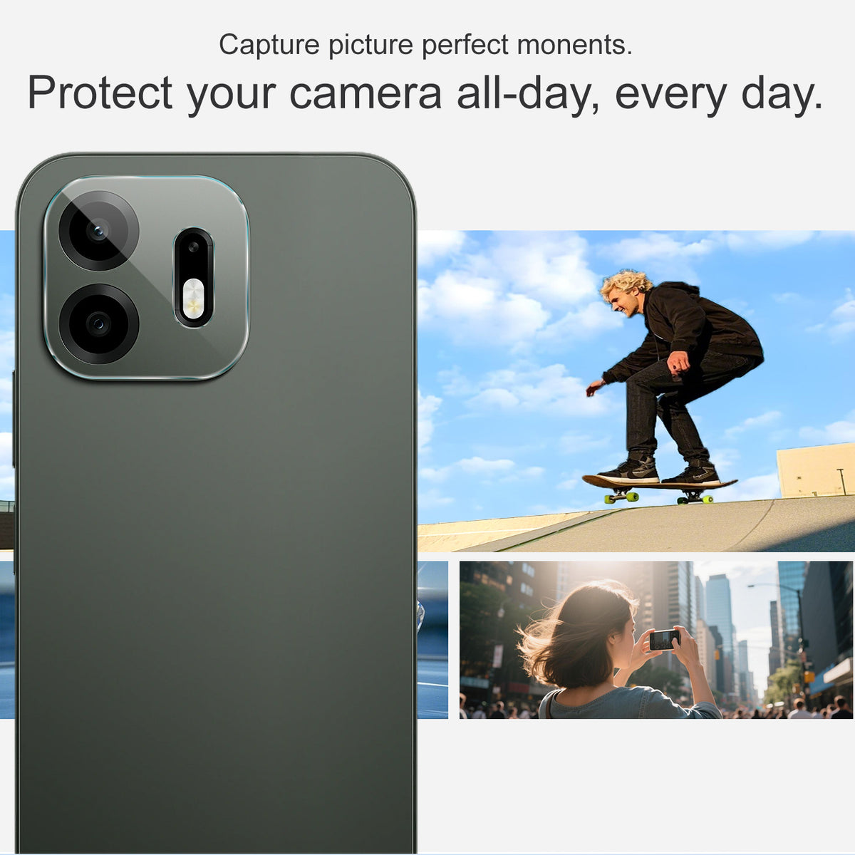 IMAK til OnePlus N6 4G Kameralinsebeskytter Slank hærdet glas Fuld dækning Linsefilm