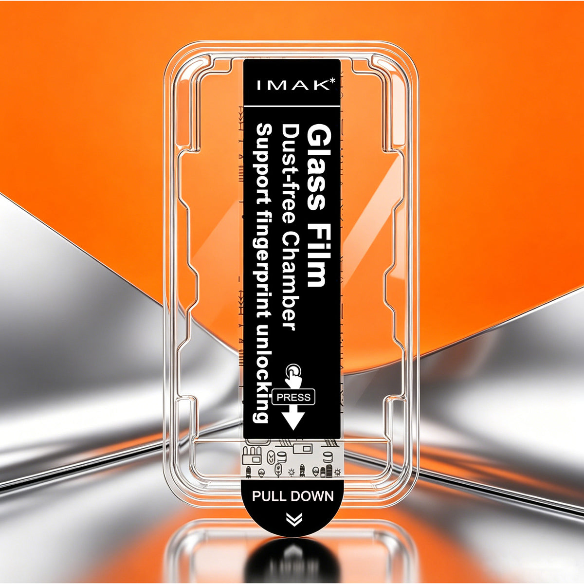 IMAK för Honor X70 Pro Max 5G H-serien härdat glasskärmskyddsfilm med dammfritt installationsverktyg - transparent (INTE heltäckande) (fingeravtryckslåsning)