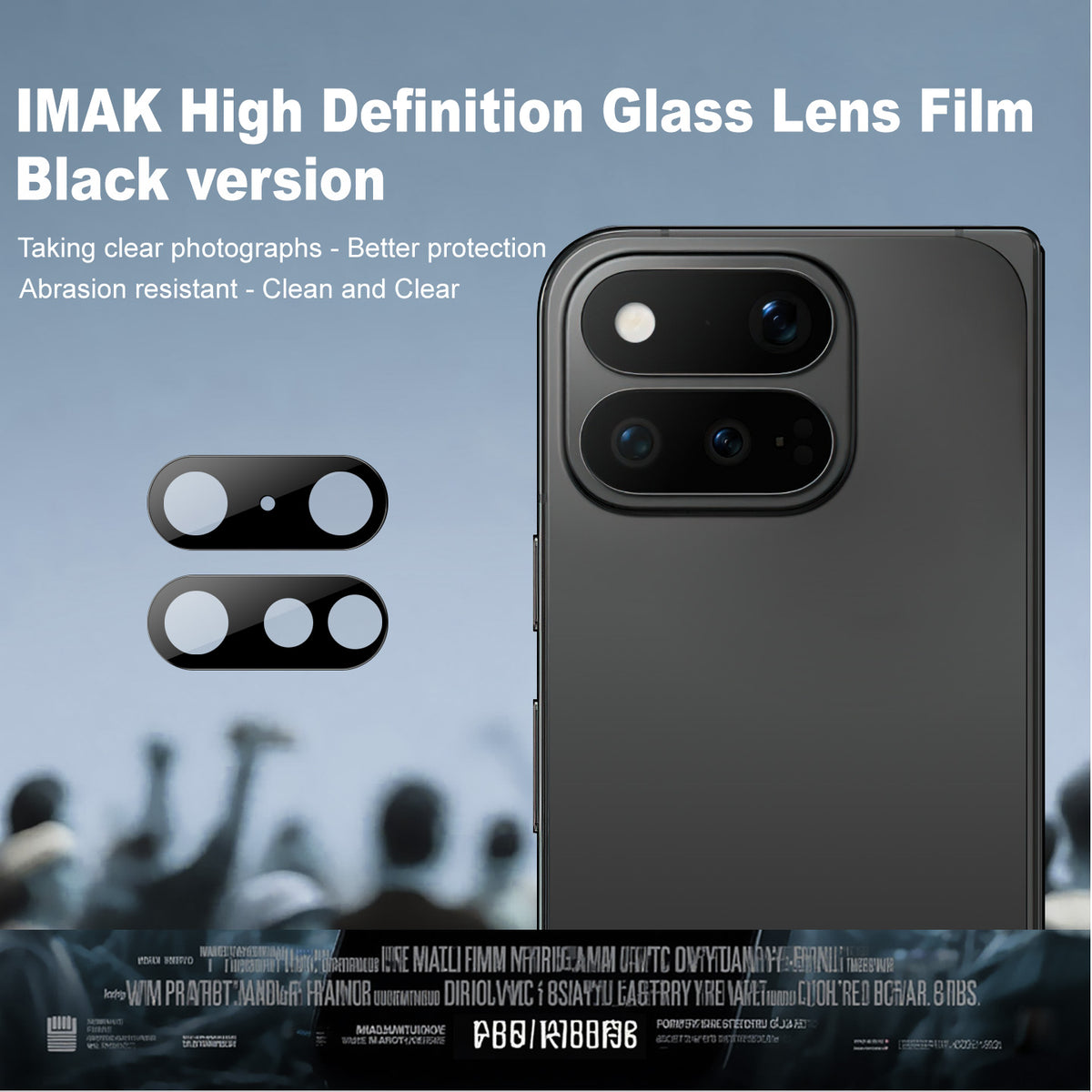 IMAK for Google Pixel 11 Pro Fold Camera Lens Protector Tempered Glass HD Clear Full Cover Lens Film