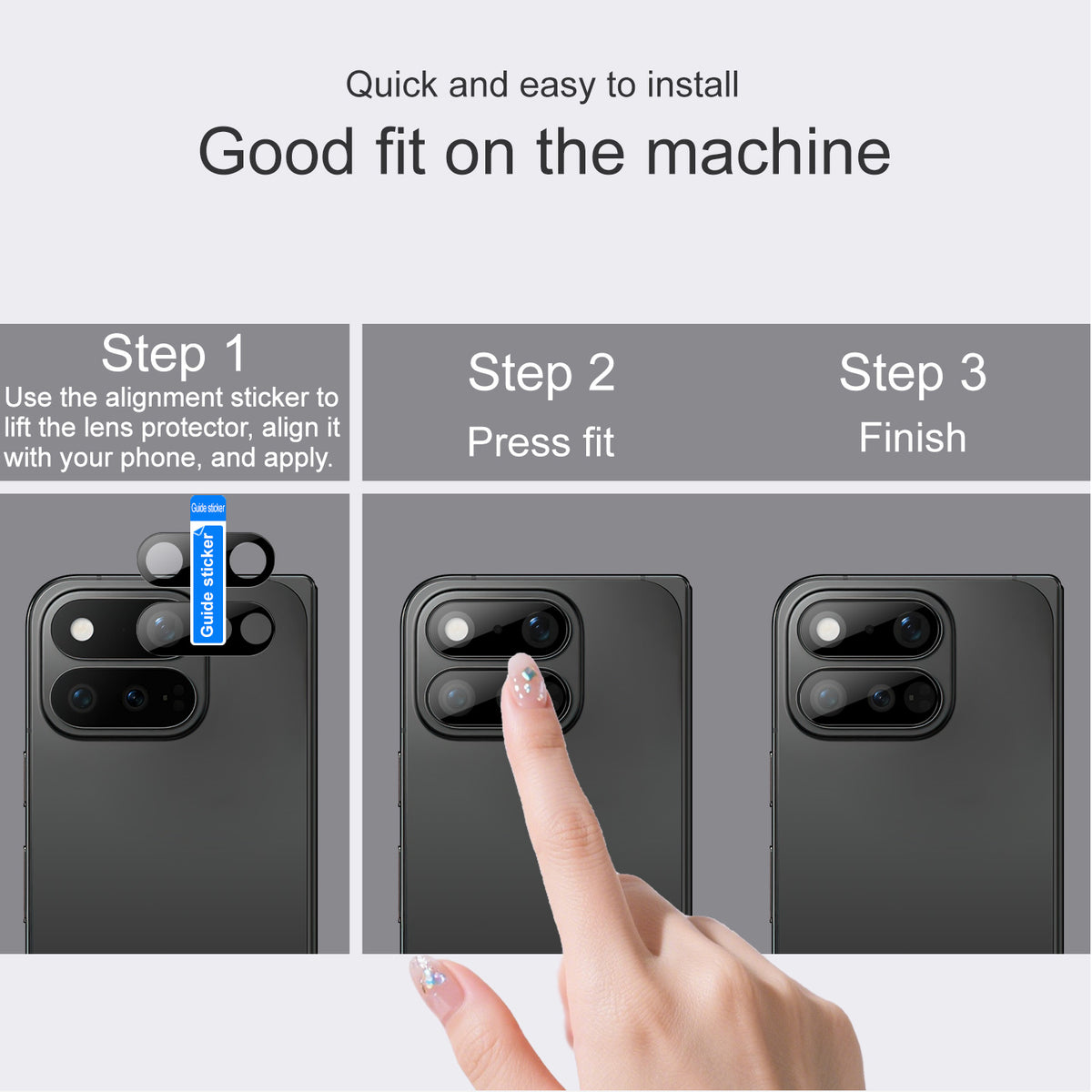 IMAK for Google Pixel 11 Pro Fold Camera Lens Protector Tempered Glass HD Clear Full Cover Lens Film