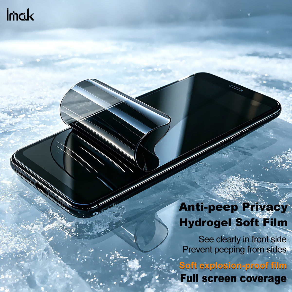 IMAK sekretesskærm i hydrogel, III anti-spy blød TPU-fuldskærmsbeskyttelse til Xiaomi Redmi Turbo 5 5G / Xiaomi Poco X8 Pro 5G / Xiaomi Redmi K90 5G / Xiaomi Poco F8 Pro 5G / Xiaomi 17T (fingeraftryksoplåsning)