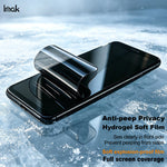 IMAK för Xiaomi Redmi Turbo 5 5G / Xiaomi Poco X8 Pro 5G / Xiaomi Redmi K90 5G / Xiaomi Poco F8 Pro 5G / Xiaomi 17T Sekretesshydrogelfilm III Anti-spion mjuk TPU helskärmsskydd (fingeravtryckslåsning)