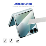 HAT PRINCE for Samsung Galaxy Z Flip8 ENKAY Screen Protector 9H Silk Printing 0.26mm Full Glue Full Coverage Tempered Glass Film