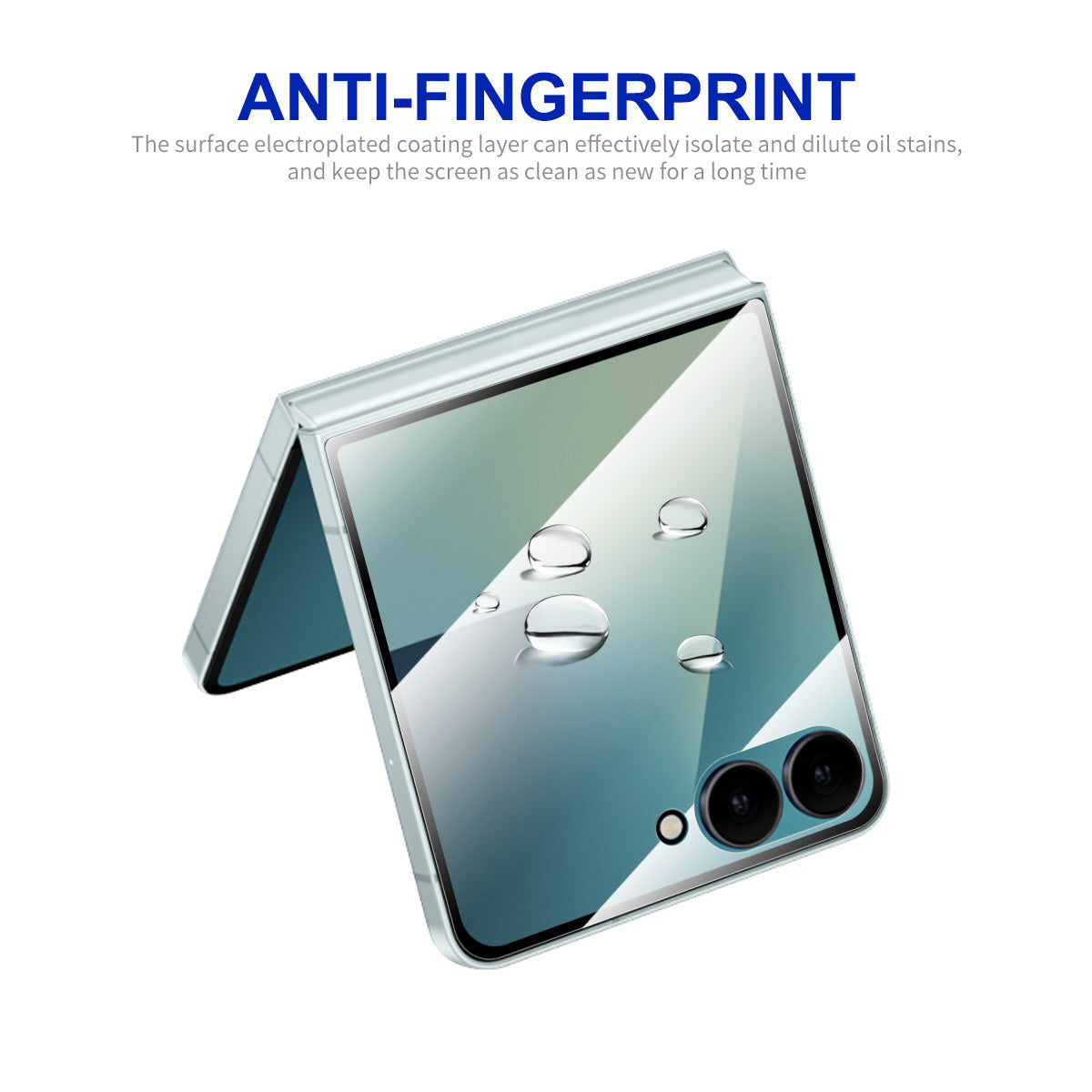 HAT PRINCE for Samsung Galaxy Z Flip8 ENKAY Screen Protector 9H Silk Printing 0.26mm Full Glue Full Coverage Tempered Glass Film