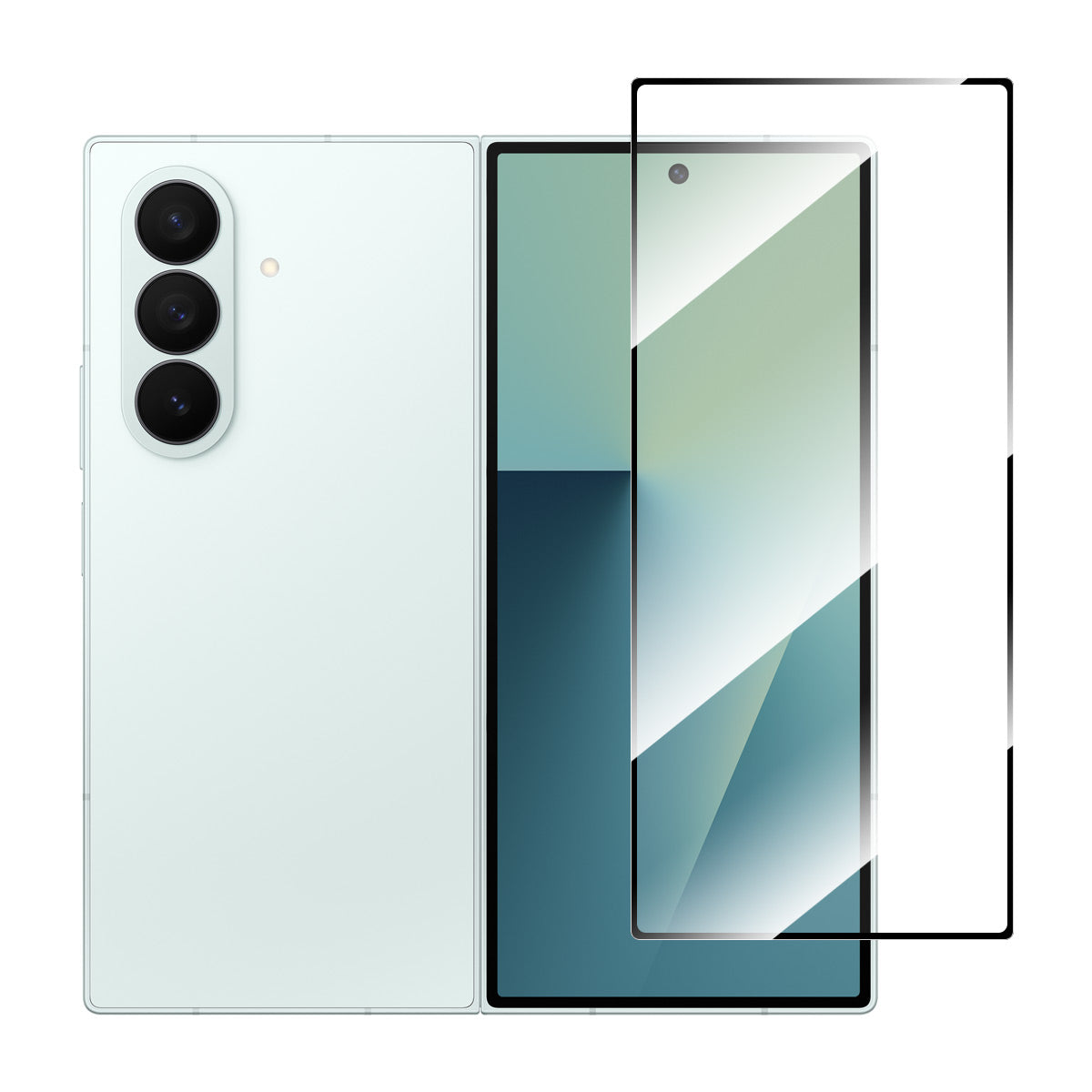 HAT PRINCE for Samsung Galaxy Z Fold8 Ultra ENKAY  Screen Protector 9H Silk Printing 0.26mm Full Glue Full Coverage Tempered Glass Film