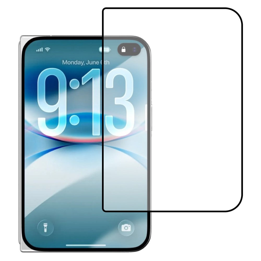 For iPhone Fold Screen Protector Silk Printing Full Glue Full Coverage Tempered Glass Screen Film